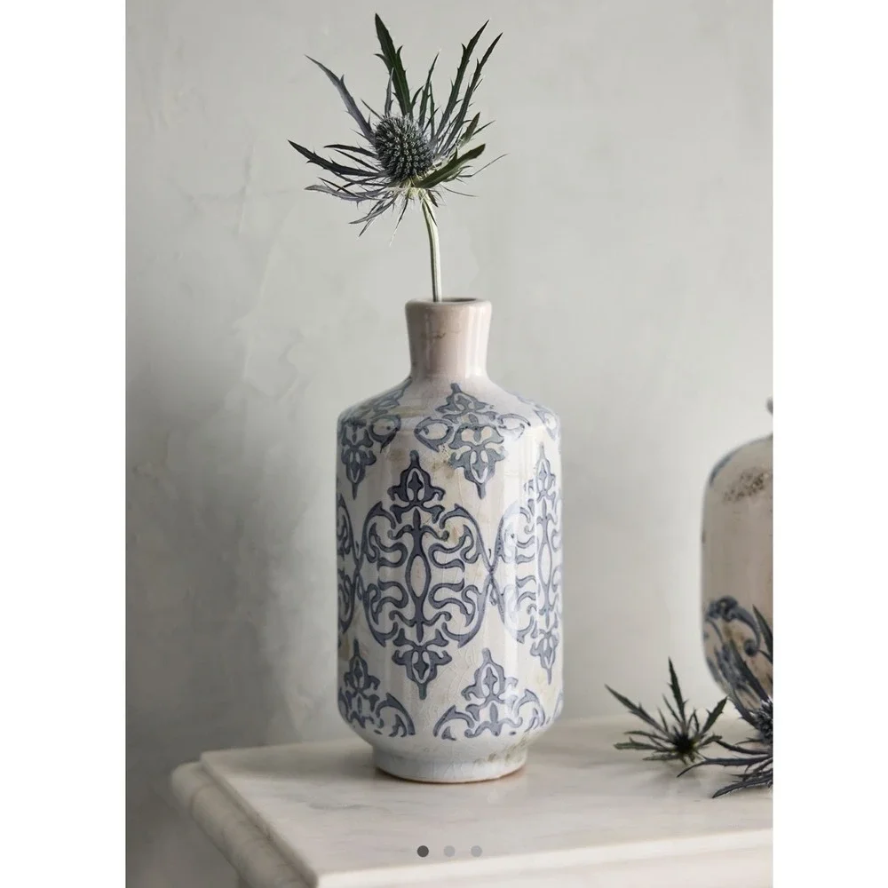 Anthropologie Demask Ceramic Vase‎ NWOT